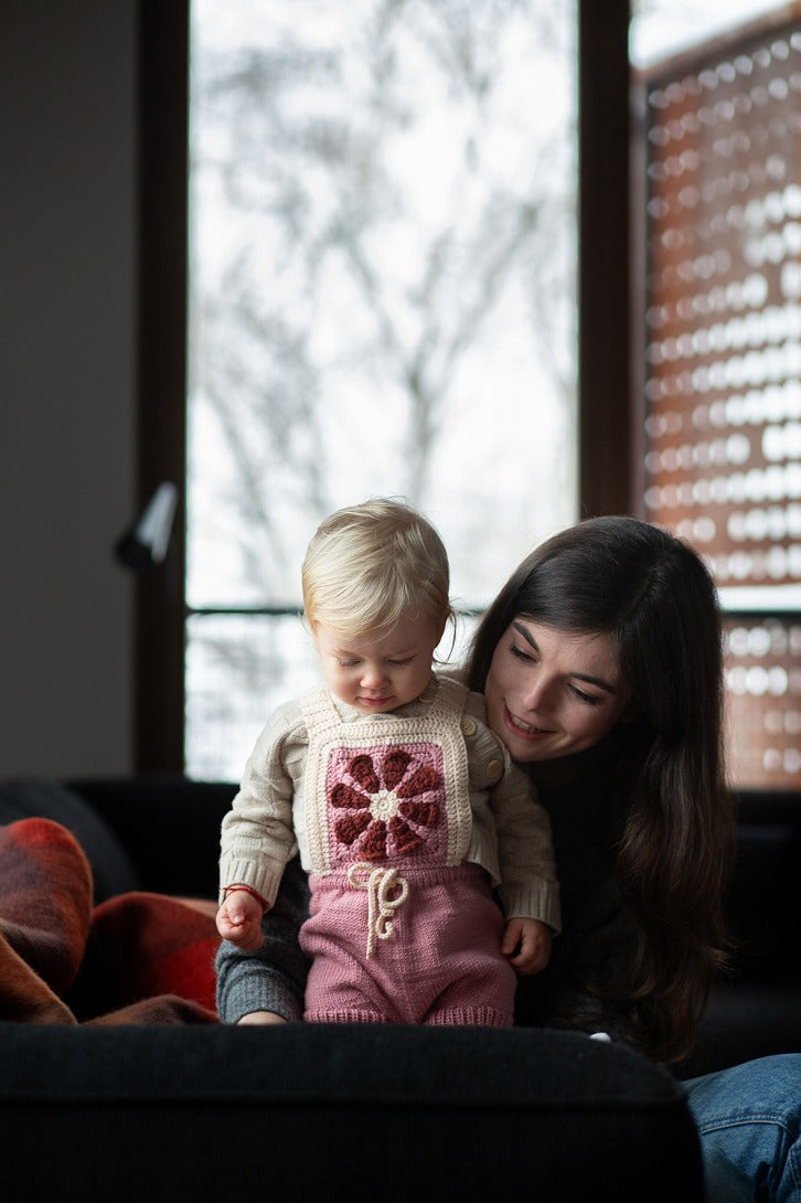 【Kalinka】Margarita Romper Blush/Chestnut ロンパース 12m,18m,2y  | Coucoubebe/ククベベ