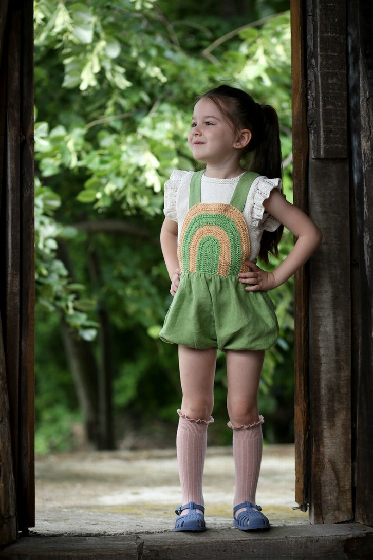 【Kalinka】【30%OFF】Jasmine Shorts Forest ショートパンツ 2y,4y  | Coucoubebe/ククベベ