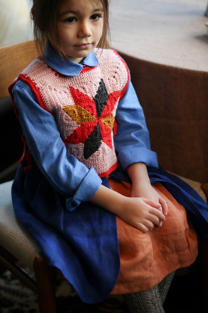 【Kalinka】【予約販売】Bree Linen Skirt Ink スカート 2y,4y  | Coucoubebe/ククベベ