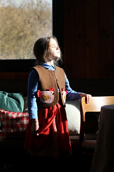 【Kalinka】【予約販売】Bree Linen Skirt Fiery Red スカート 2y,4y（Sub Image-4） | Coucoubebe/ククベベ