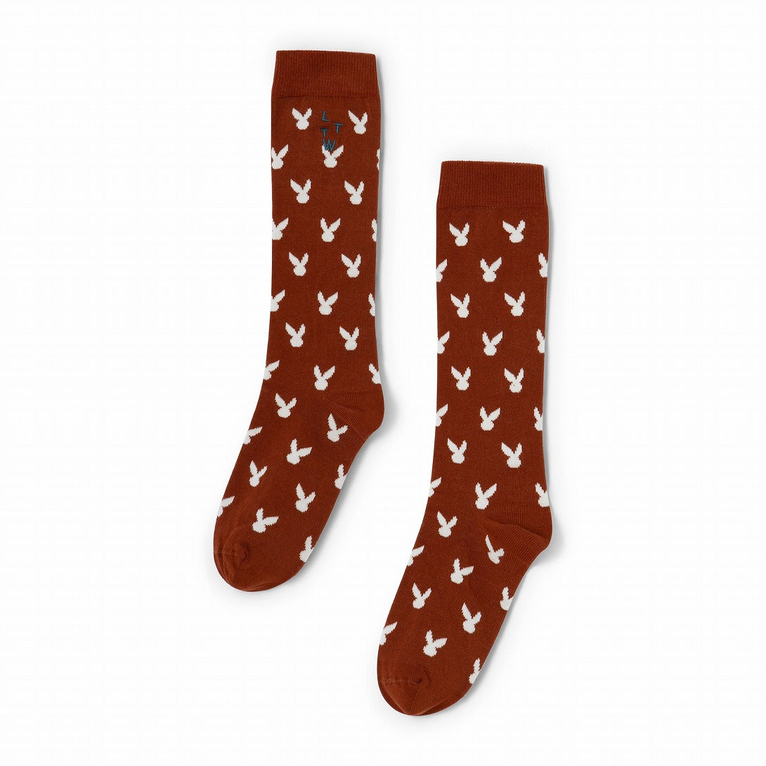 【LETTER TO THE WORLD】BUNNY SOCKS TAWNY 靴下 25/27,28/30  | Coucoubebe/ククベベ