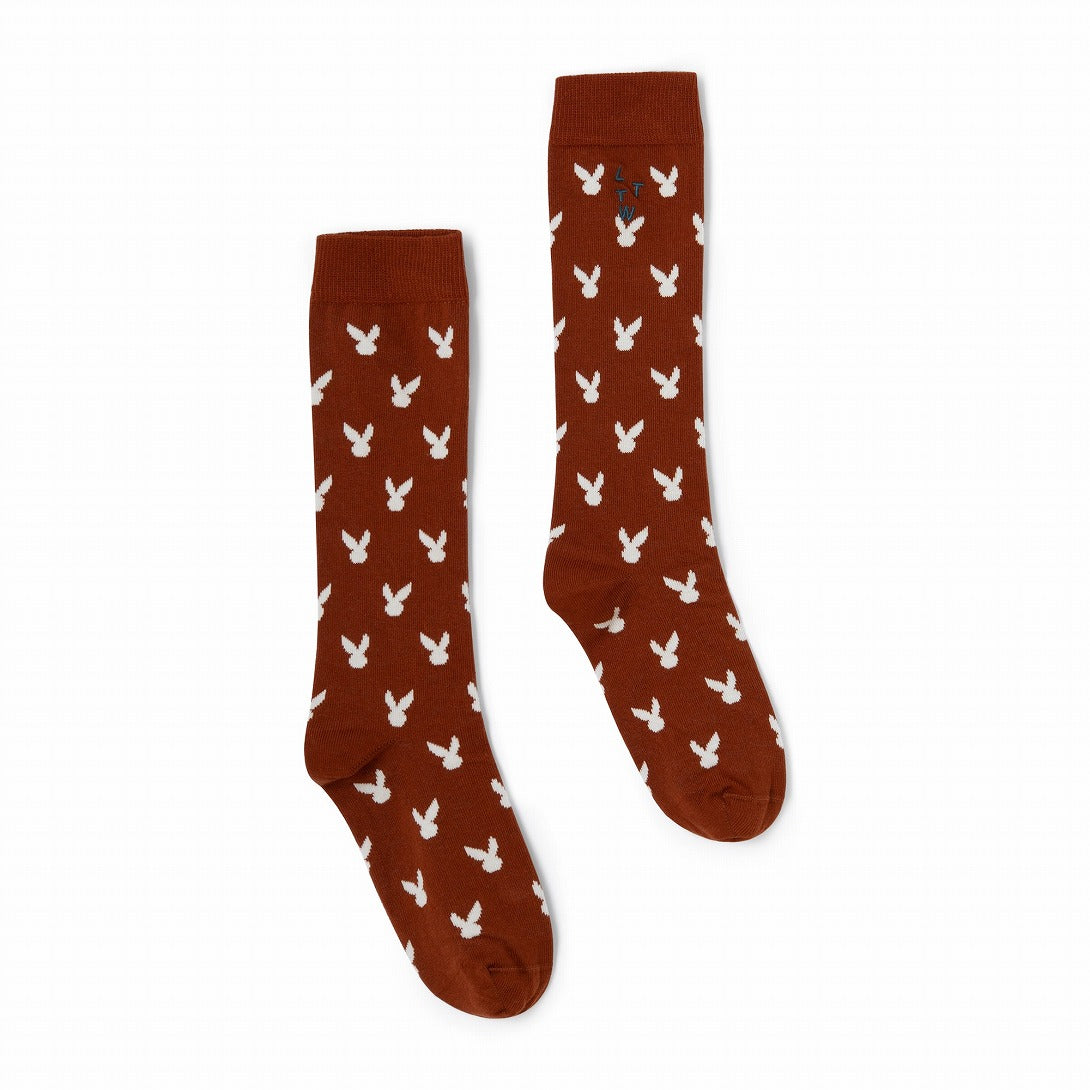 【LETTER TO THE WORLD】BUNNY SOCKS TAWNY 靴下 25/27,28/30  | Coucoubebe/ククベベ