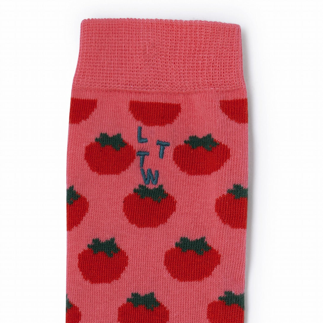 【LETTER TO THE WORLD】TOMATOES SOCKS ROSE 靴下 25/27,28/30  | Coucoubebe/ククベベ