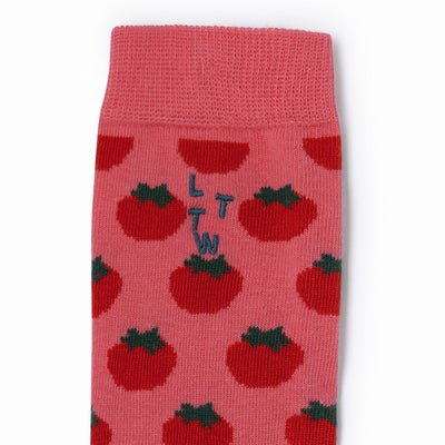 【LETTER TO THE WORLD】TOMATOES SOCKS ROSE 靴下 25/27,28/30（Sub Image-3） | Coucoubebe/ククベベ