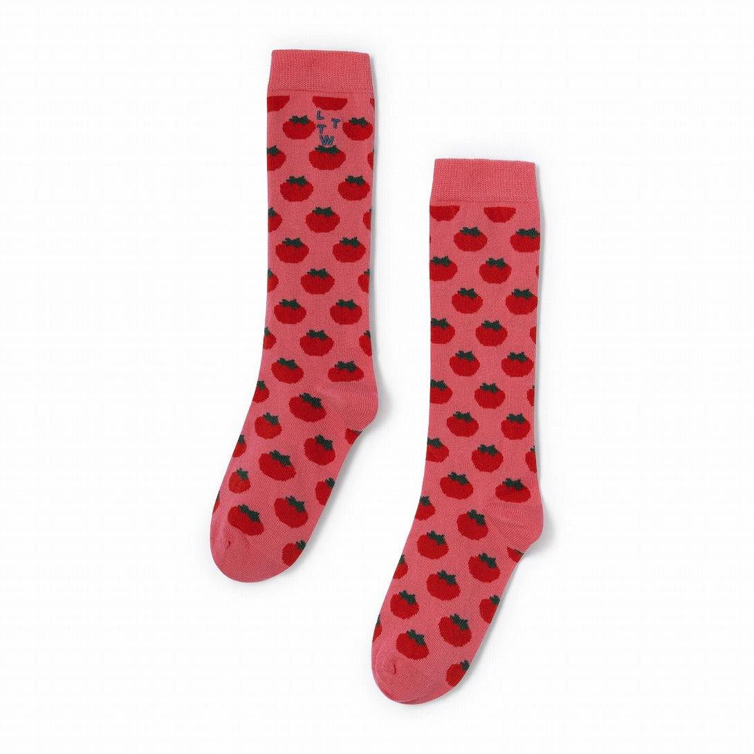 【LETTER TO THE WORLD】TOMATOES SOCKS ROSE 靴下 25/27,28/30  | Coucoubebe/ククベベ