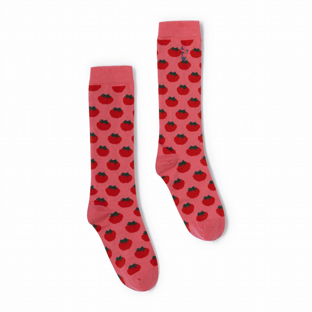 【LETTER TO THE WORLD】TOMATOES SOCKS ROSE 靴下 25/27,28/30  | Coucoubebe/ククベベ