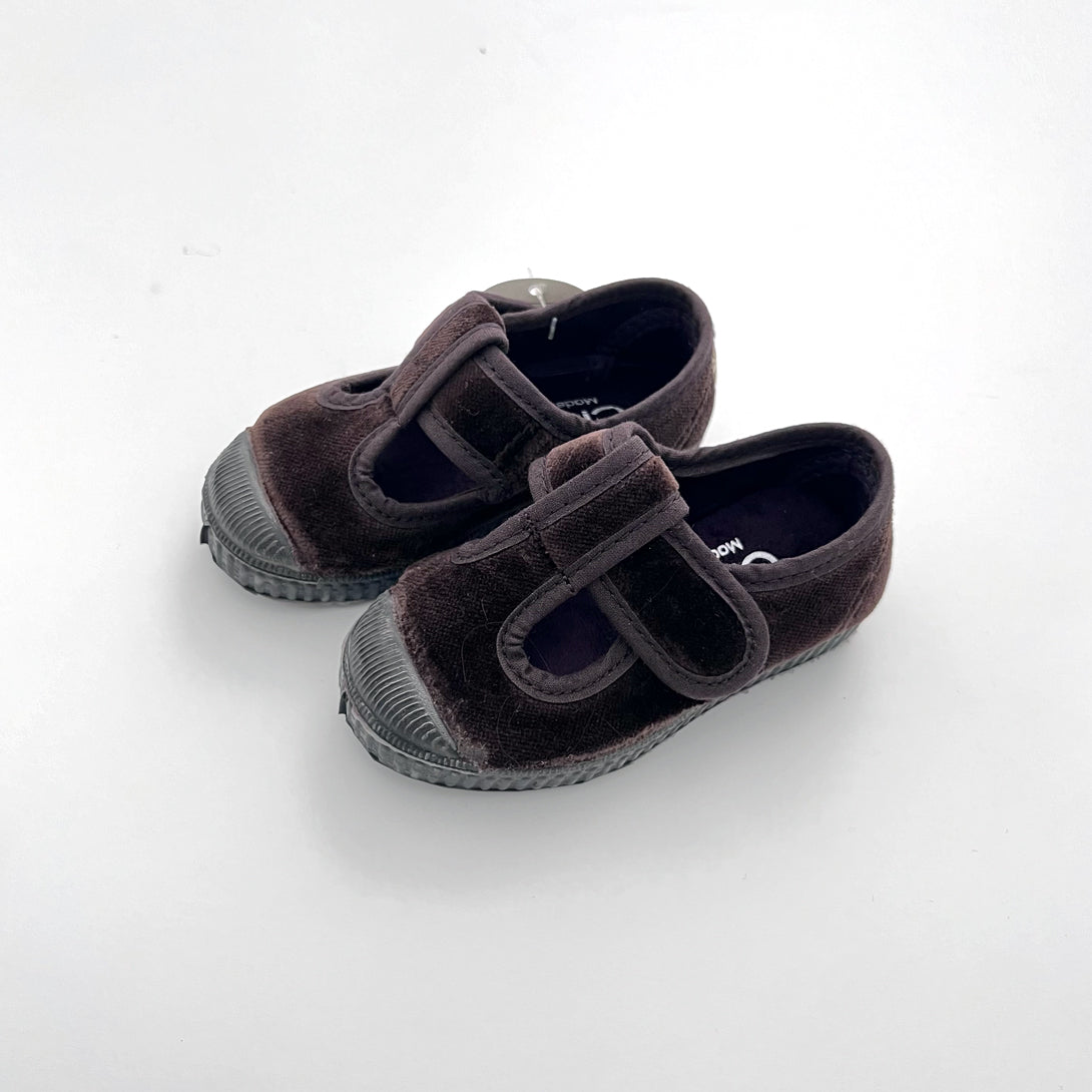 【Cienta】T strap shoes velour  MARRON ベロアTストラップシューズ size21-26  | Coucoubebe/ククベベ