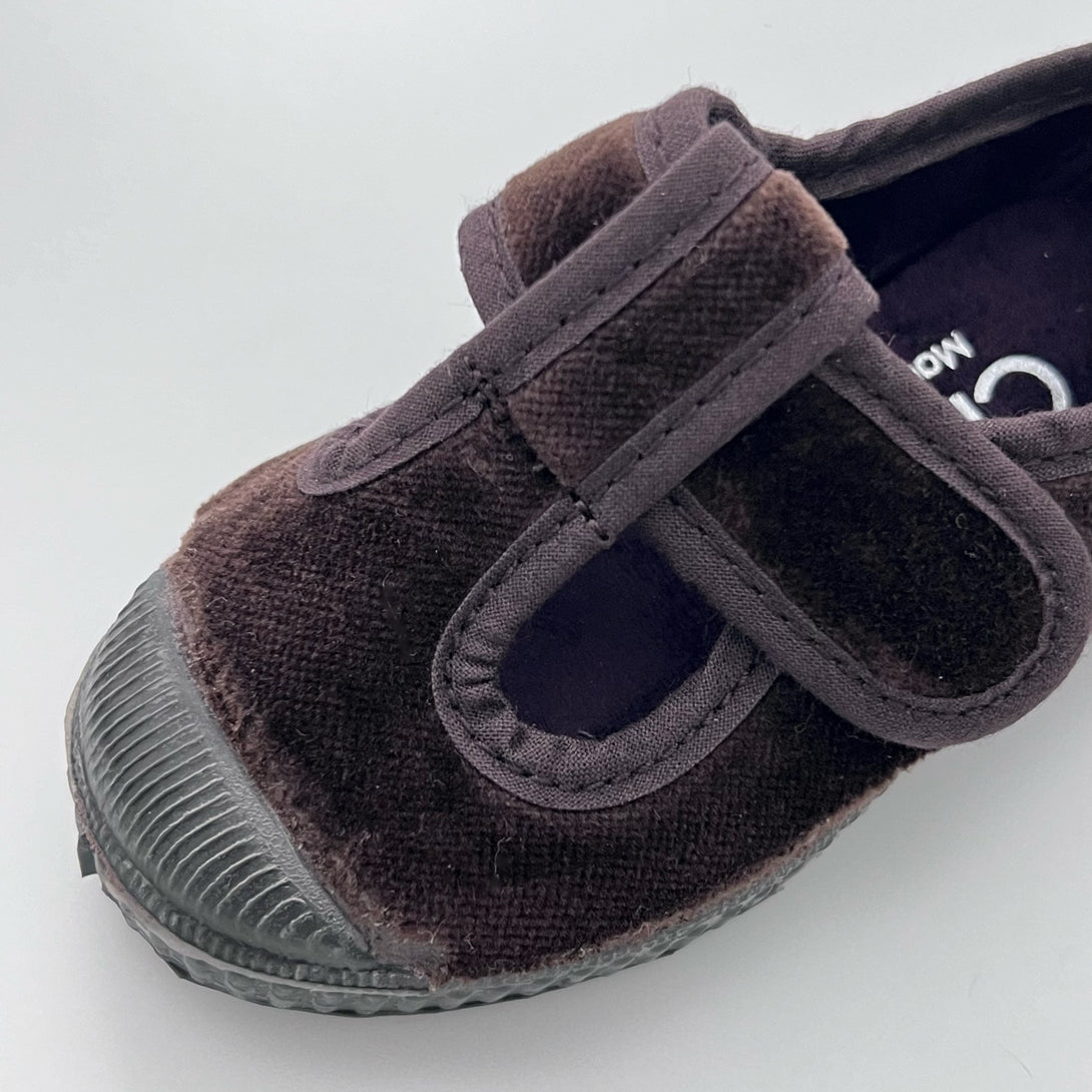 【Cienta】T strap shoes velour  MARRON ベロアTストラップシューズ size21-26  | Coucoubebe/ククベベ