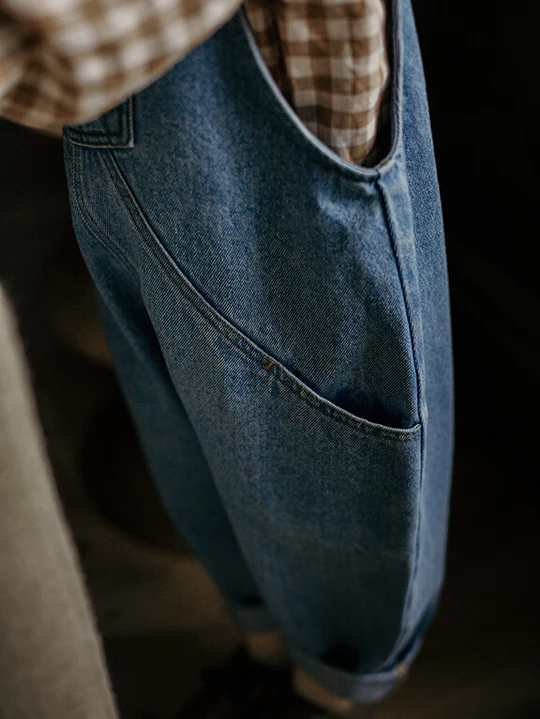 【THE SIMPLE FOLK】The Oversized Denim Dungaree light denim ダンガリー 12-18m,18-24m,2-3y,3-4y  | Coucoubebe/ククベベ