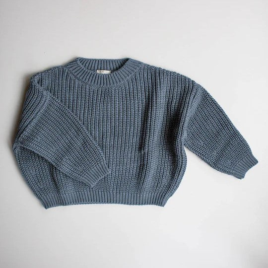 【THE SIMPLE FOLK】The Chunky Sweater cornflower blue セーター 12-18m,18-24m,2-3y,4-5y  | Coucoubebe/ククベベ