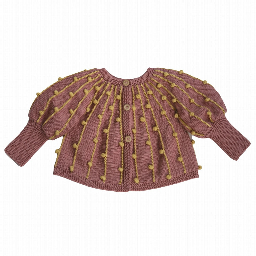 【Kalinka】Marion Cardigan Blush/Sunbeam カーディガン 2y,4y  | Coucoubebe/ククベベ