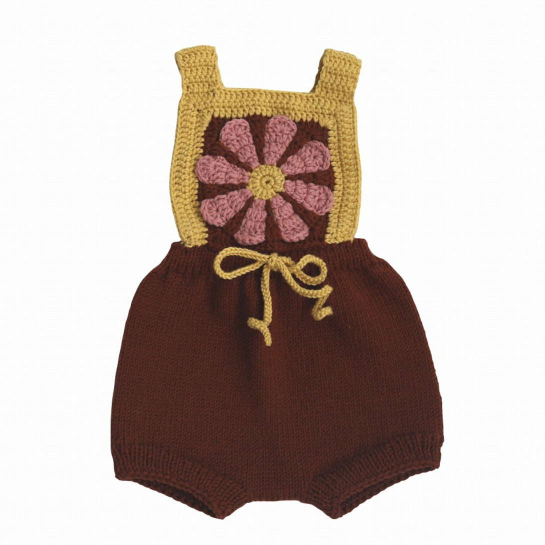 【Kalinka】Margarita Romper Chestnut/Blush ロンパース 12m,18m,2y  | Coucoubebe/ククベベ