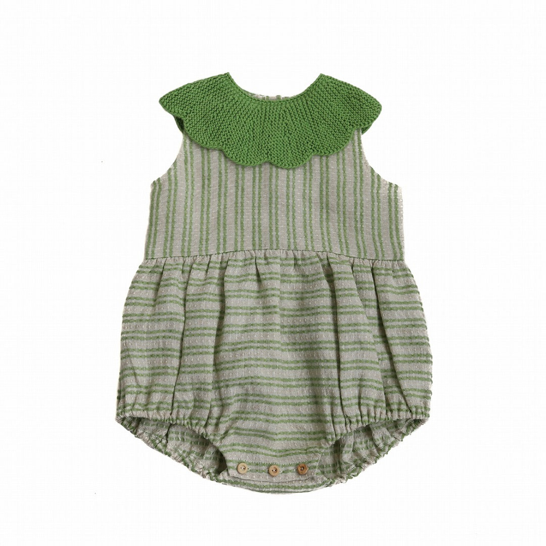 Kalinka】【40%OFF】Cordelia Romper Green Stripe ロンパース 12m,18m,2y,3y |  Coucoubebe/ククベベ