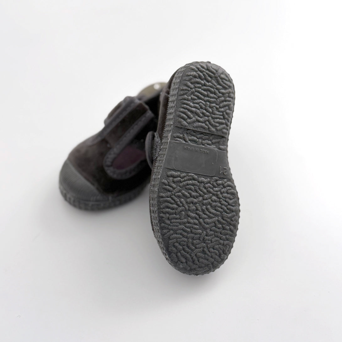 【Cienta】T strap shoes velour GRIS ベロアTストラップシューズ size21-26  | Coucoubebe/ククベベ