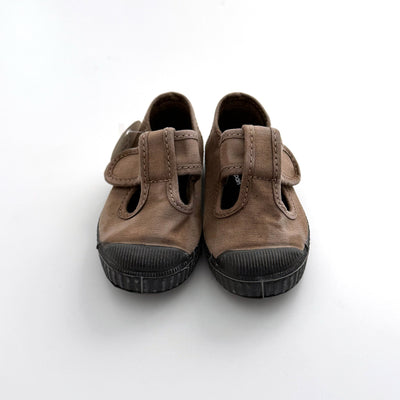【Cienta】T strap shoes dyed BEIGE ENZ. ムラ染めTストラップシューズ size21-26（Sub Image-2） | Coucoubebe/ククベベ