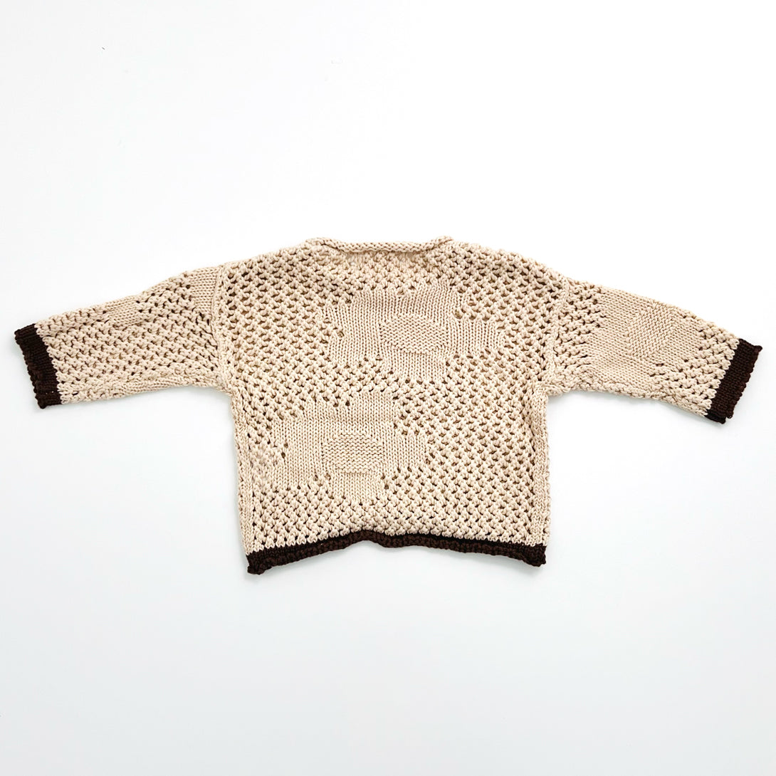 【BELLE&SUN】【30%OFF】Crochet Pullover Oat セーター 1y,2y,3y  | Coucoubebe/ククベベ