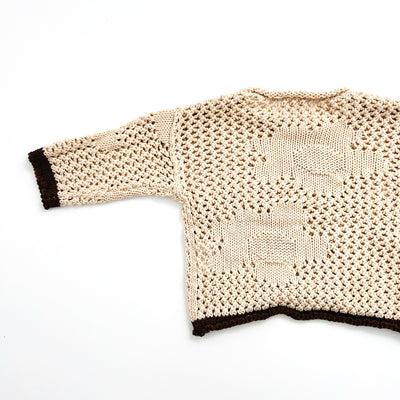 【BELLE&SUN】【30%OFF】Crochet Pullover Oat セーター 1y,2y,3y（Sub Image-4） | Coucoubebe/ククベベ