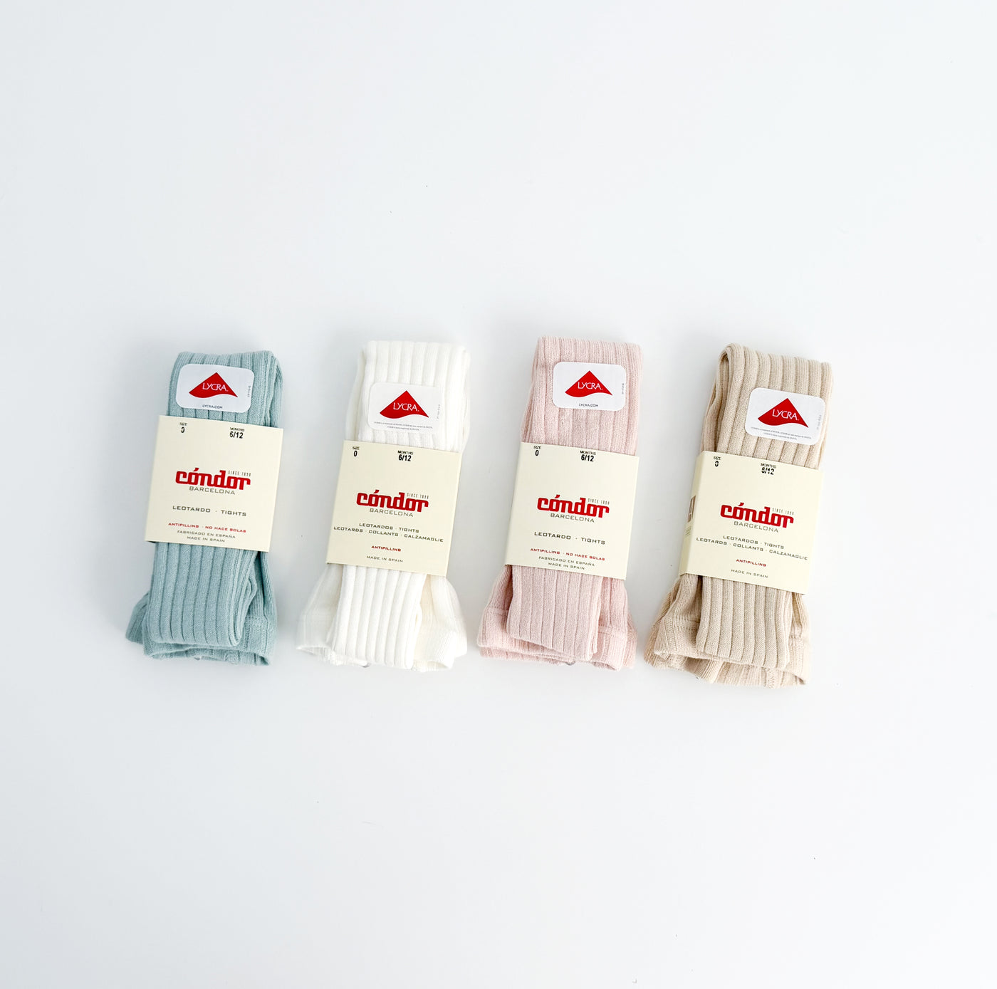 【cóndor】Basic Rib tights ベーシックリブタイツ Nata,Lino,Bruma,Banana,Nude 0,2,4,6  | Coucoubebe/ククベベ