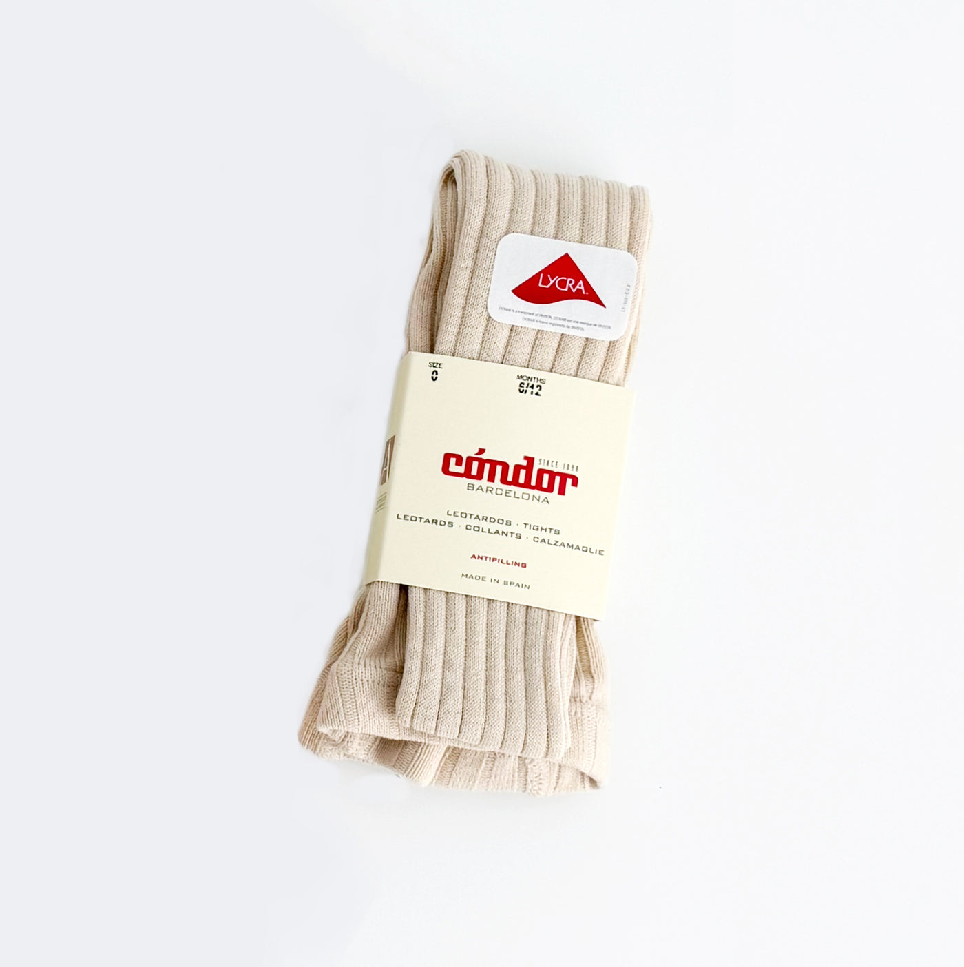 【cóndor】Basic Rib tights ベーシックリブタイツ Nata,Lino,Bruma,Banana,Nude 0,2,4,6  | Coucoubebe/ククベベ