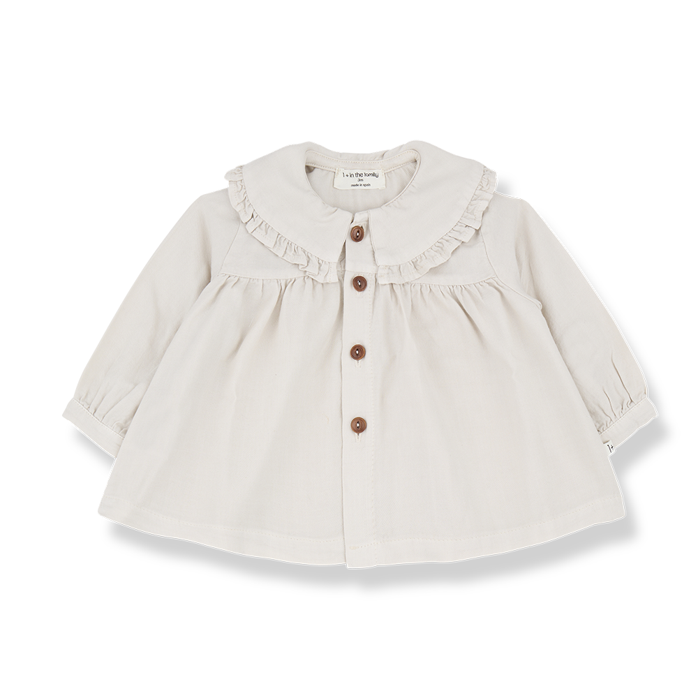 【1＋in the family】JADE collar blouse rice ブラウス 12m,18m,24m,36m  | Coucoubebe/ククベベ