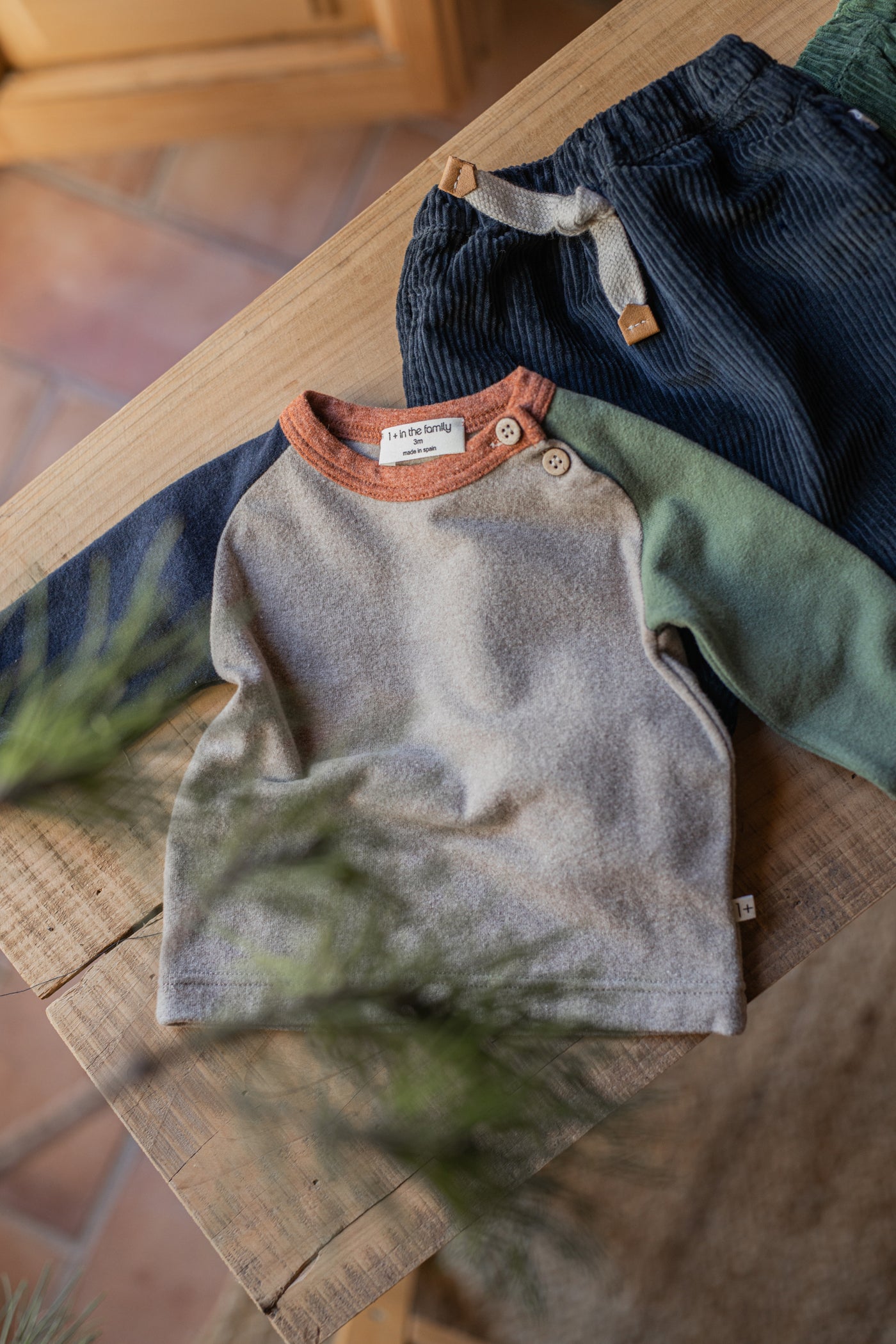 【1＋in the family】【40%OFF】JOS taupe 長袖Tシャツ 12m,18m,24m,36m  | Coucoubebe/ククベベ