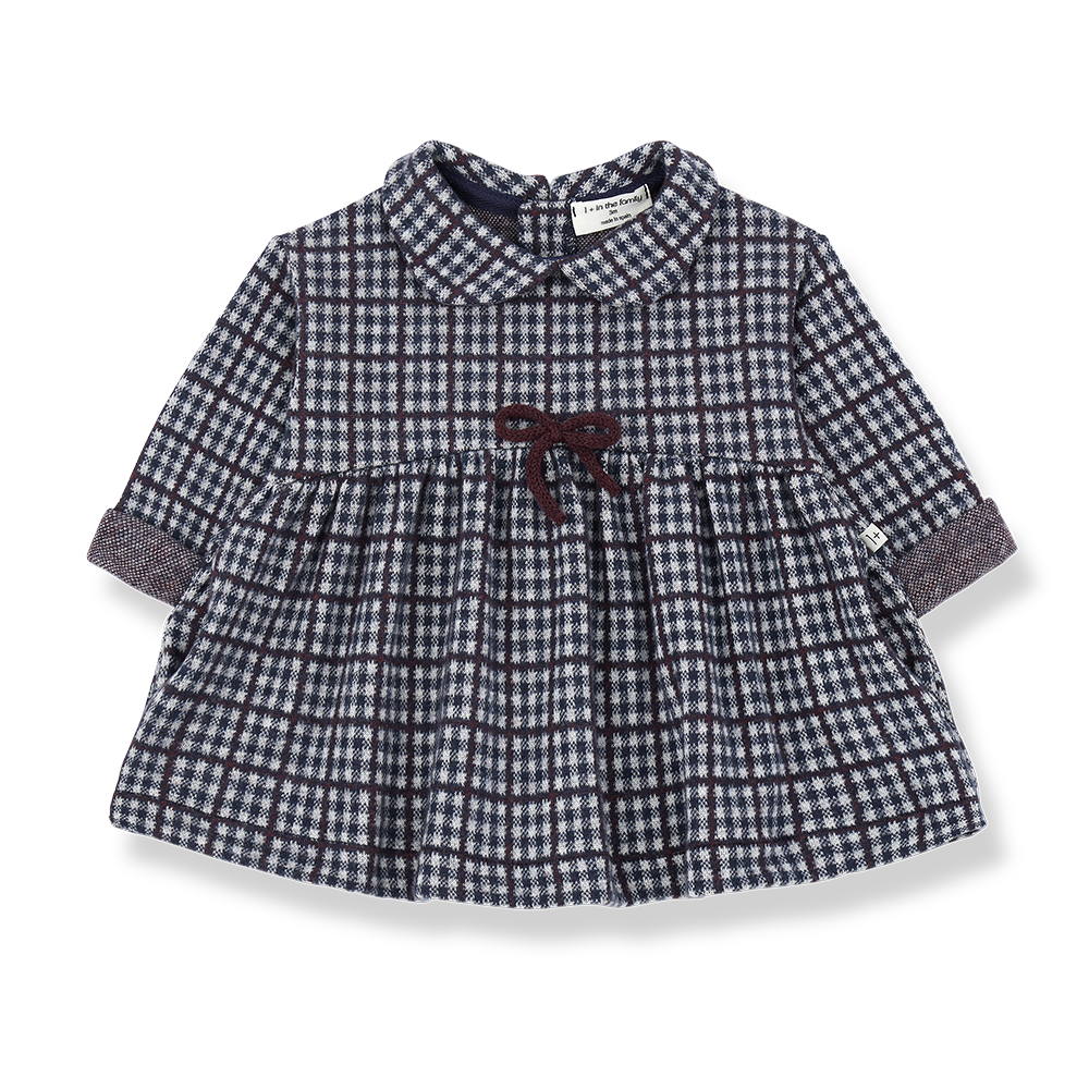 【1＋in the family】JULIA collar dress dark-blue ワンピース 12m,18m,24m,36m  | Coucoubebe/ククベベ