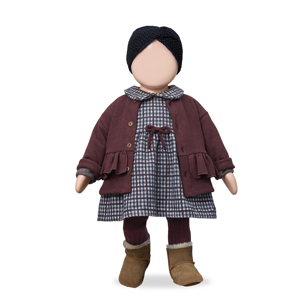【1＋in the family】JULIA collar dress dark-blue ワンピース 12m,18m,24m,36m  | Coucoubebe/ククベベ