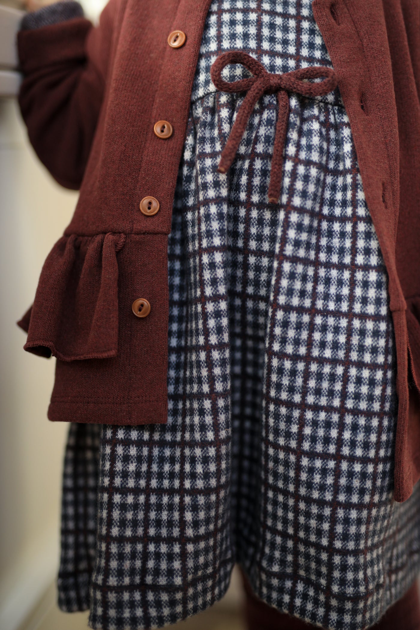【1＋in the family】JULIA collar dress dark-blue ワンピース 12m,18m,24m,36m  | Coucoubebe/ククベベ