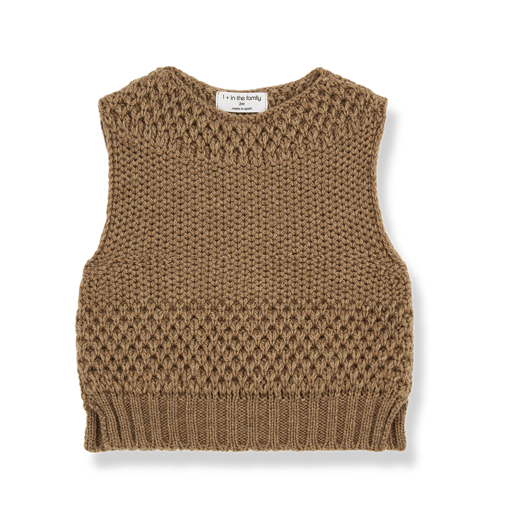 【1＋in the family】KARIN-bb vest castagna ベスト 12m,18m,24m,36m,48m  | Coucoubebe/ククベベ