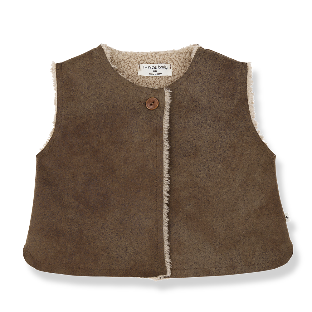 【1＋in the family】KATJA vest brown ベスト 18m,24m,36m  | Coucoubebe/ククベベ