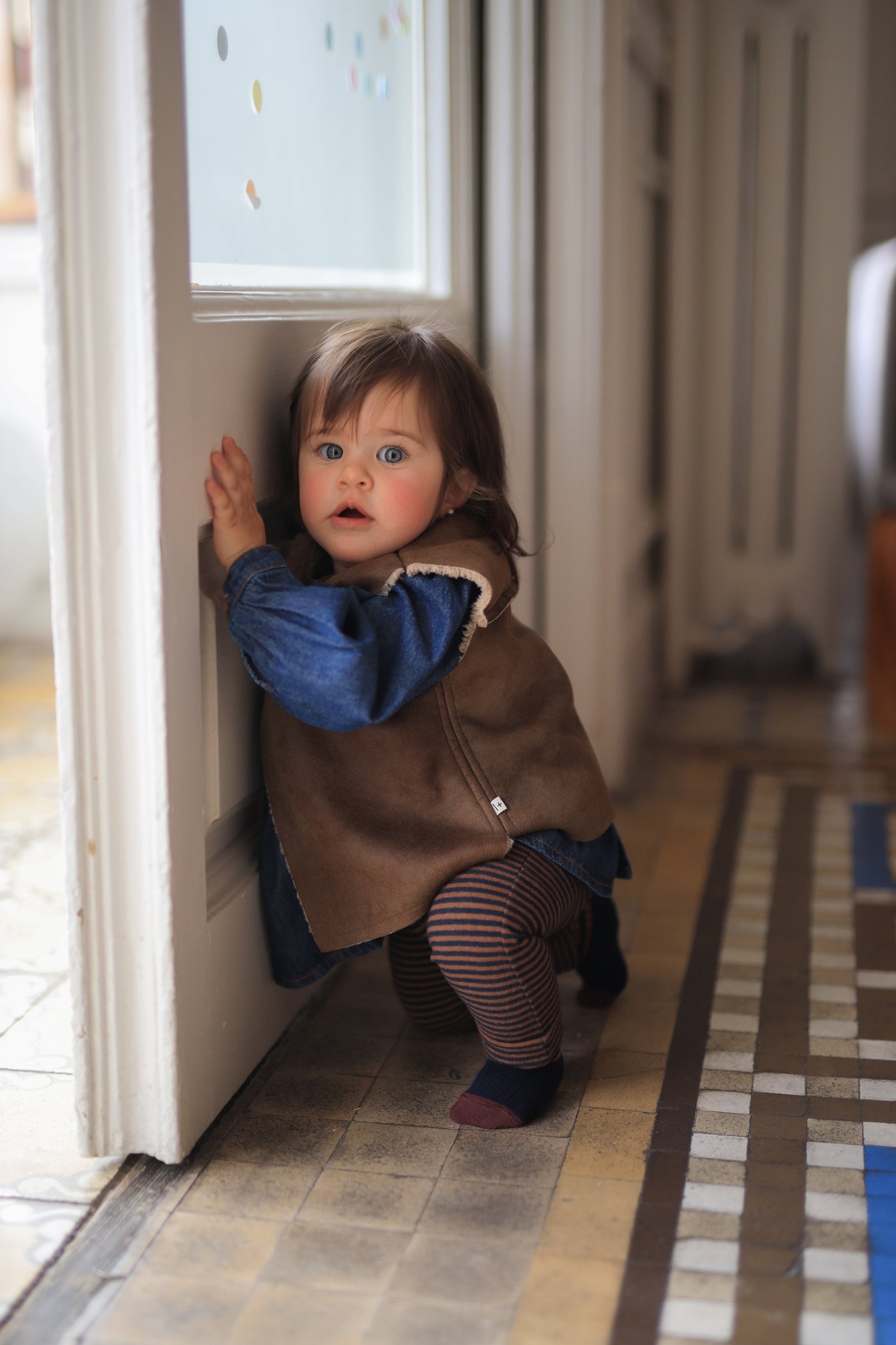 【1＋in the family】KATJA vest brown ベスト 18m,24m,36m  | Coucoubebe/ククベベ