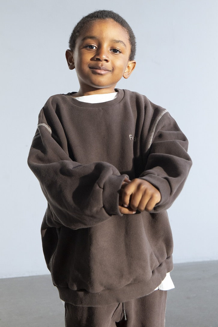 【Façade】Chunky Sweatshirt Coffee スウェット 2y,3y,4y  | Coucoubebe/ククベベ