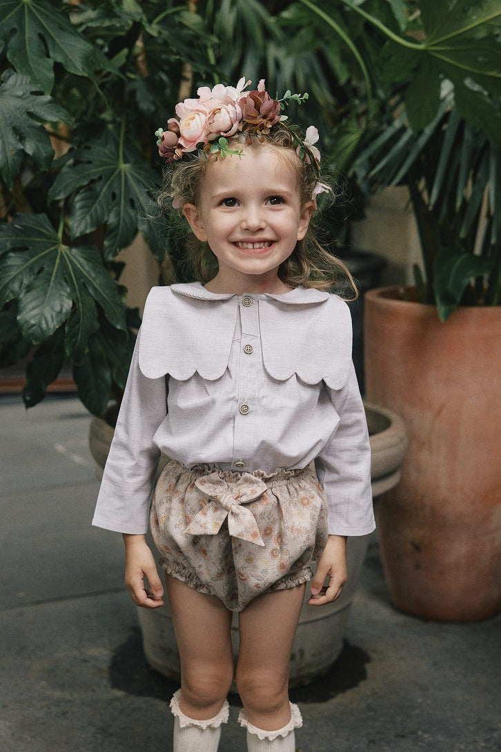 【Maison Marelle】【予約】Blouse GRENELLE sand ブラウス 18m,24m,3y,4y,5y,6y,8y  | Coucoubebe/ククベベ