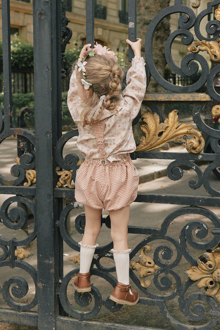 【Maison Marelle】Bloomer straps TERNES seersucker terracota ブルマ 12m,18m,24m,36m  | Coucoubebe/ククベベ