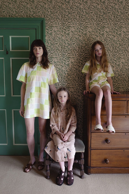 FISH&KIDS】PASTEL PATCHWORK DRESS PASTEL ワンピース 2-3y,4-5y