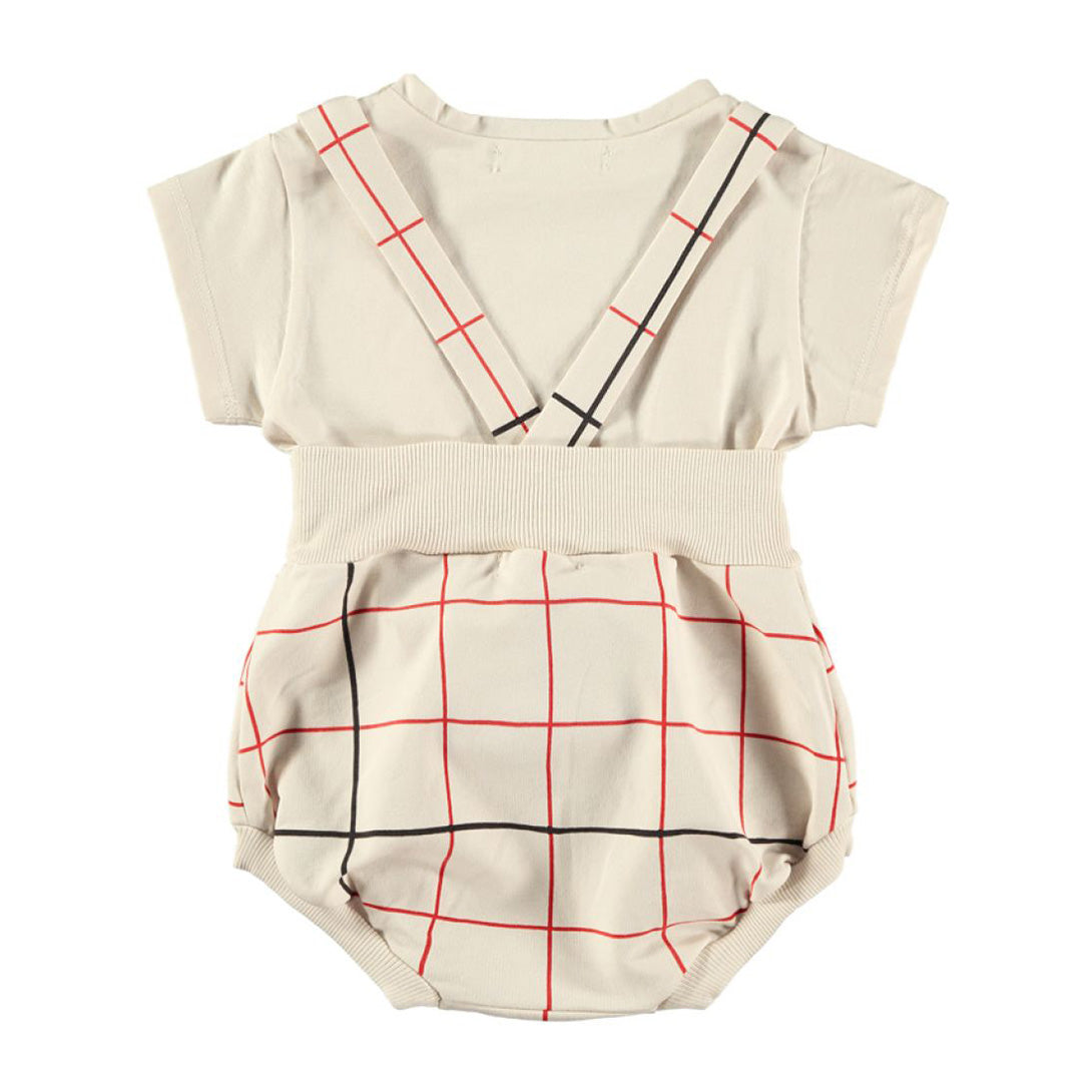 【babyclic】【30%OFF】T-shirts+Bloomers with suspenders Grid Red Tシャツとブルマのセット 9m,12m  | Coucoubebe/ククベベ