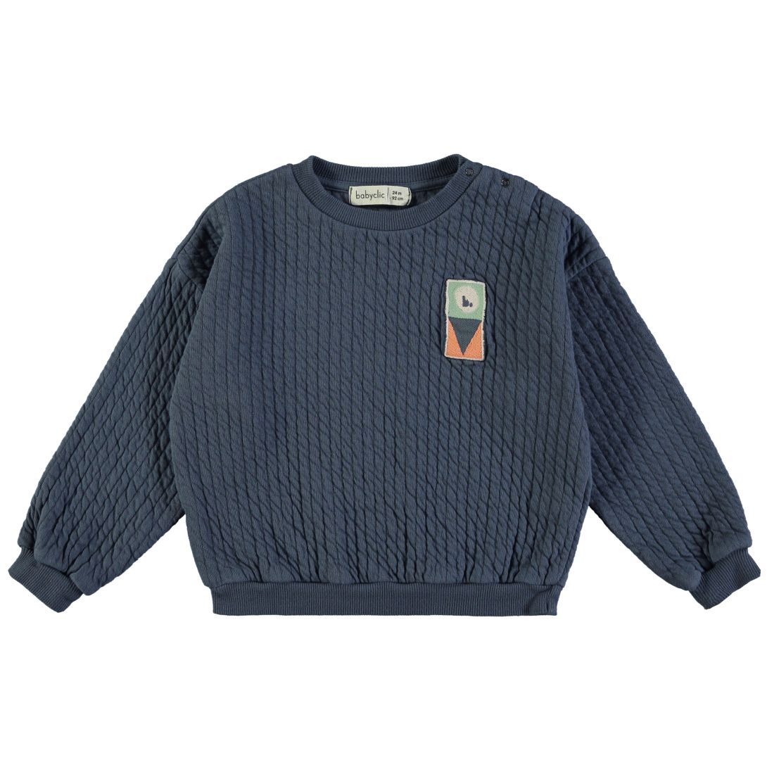【babyclic】Sweatshirts Quilted Night blue スウェット 18m,24m,4y  | Coucoubebe/ククベベ