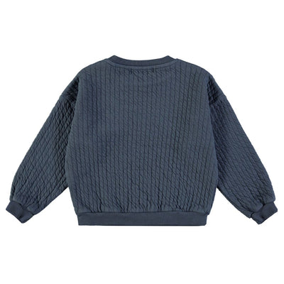【babyclic】Sweatshirts Quilted Night blue スウェット 18m,24m,4y（Sub Image-2） | Coucoubebe/ククベベ