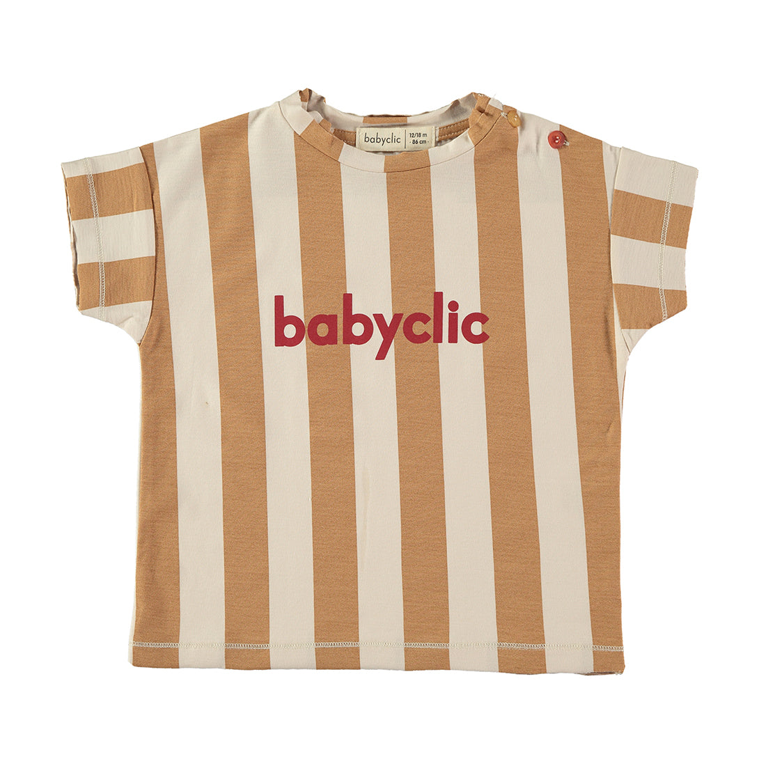 【babyclic】【40％off】T-shirts Stripes Clay　Tシャツストライプ　12/18m,2/3y,5/6y,7/8y  | Coucoubebe/ククベベ