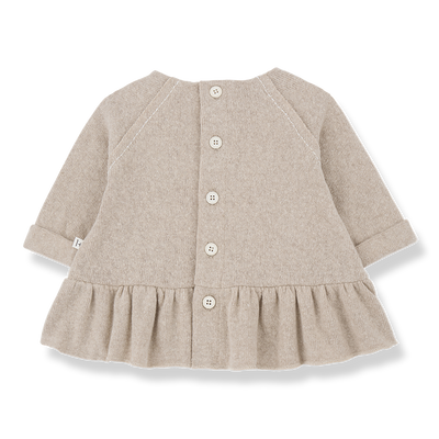 【1＋in the family】LAURE dress beige ワンピース 12m,18m,24m（Sub Image-2） | Coucoubebe/ククベベ