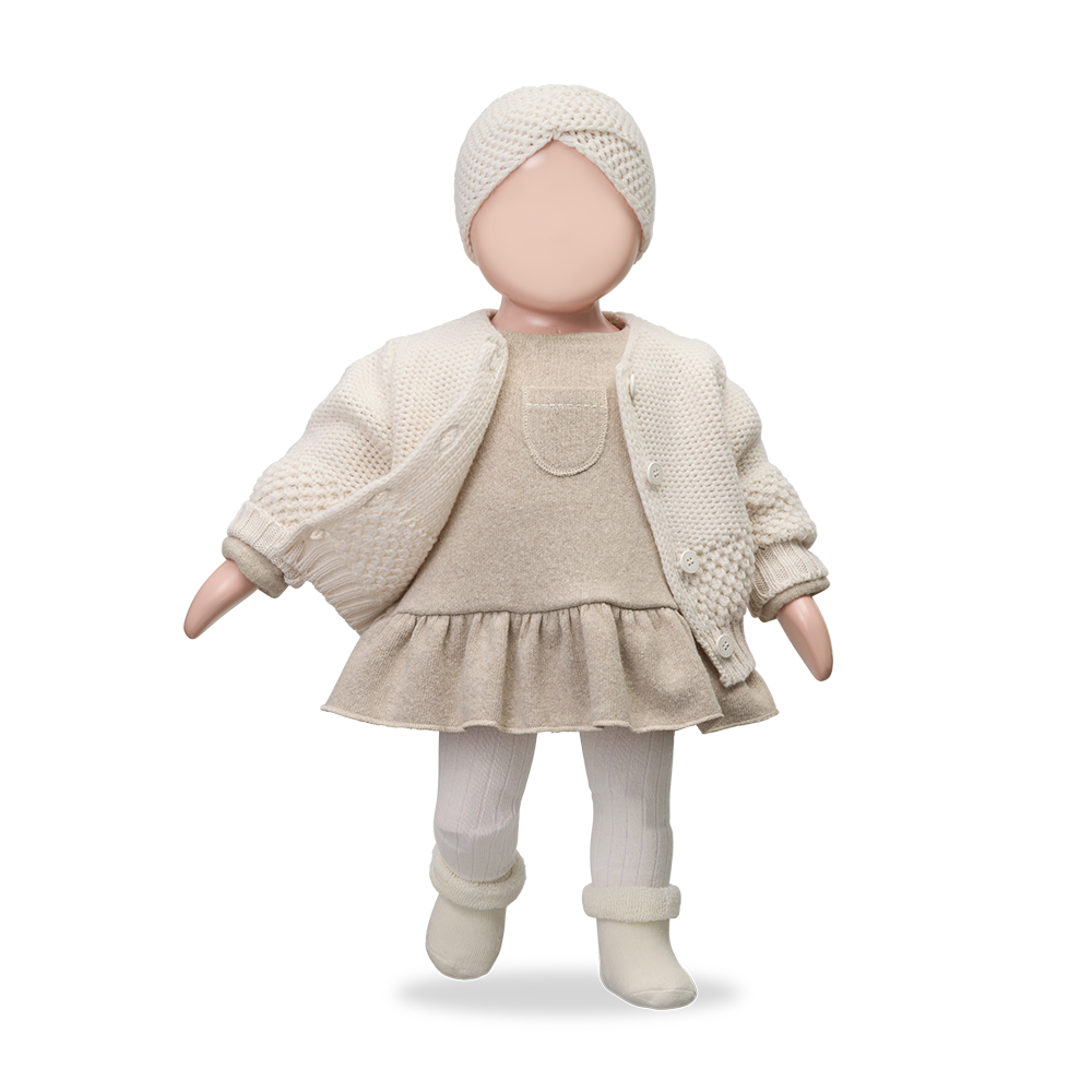 【1＋in the family】LAURE dress beige ワンピース 12m,18m,24m  | Coucoubebe/ククベベ
