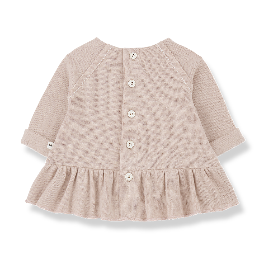 【1＋in the family】LAURE dress nude ワンピース 12m,18m,24m  | Coucoubebe/ククベベ