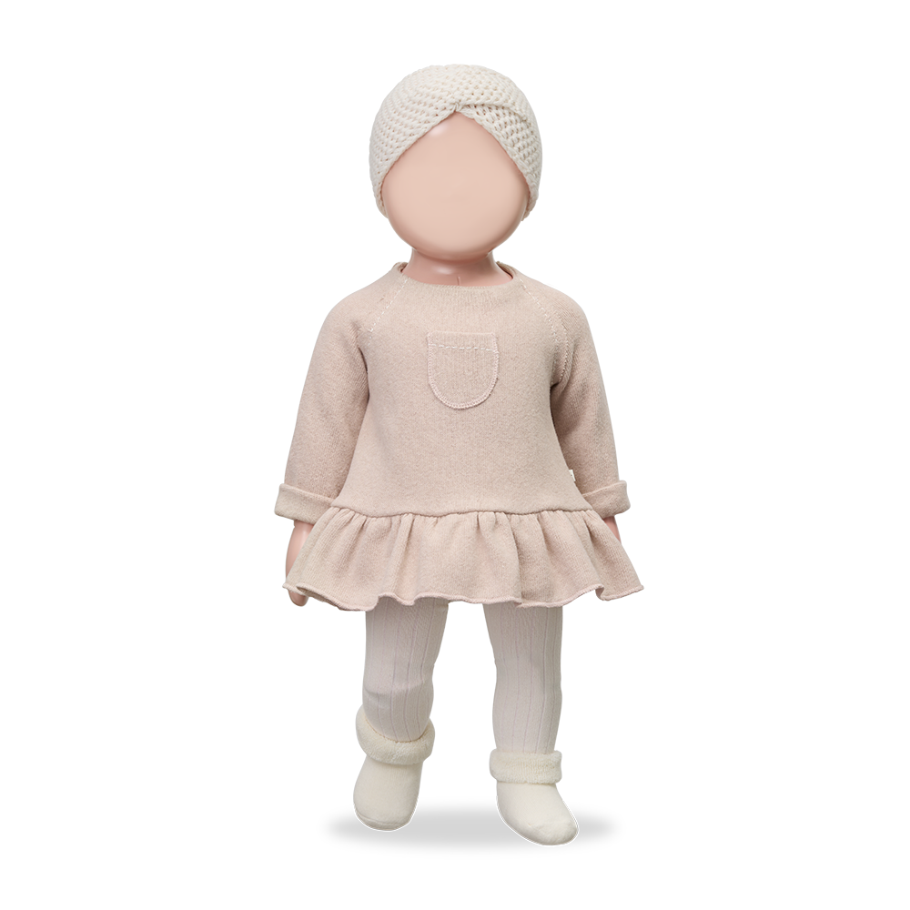 【1＋in the family】LAURE dress nude ワンピース 12m,18m,24m  | Coucoubebe/ククベベ