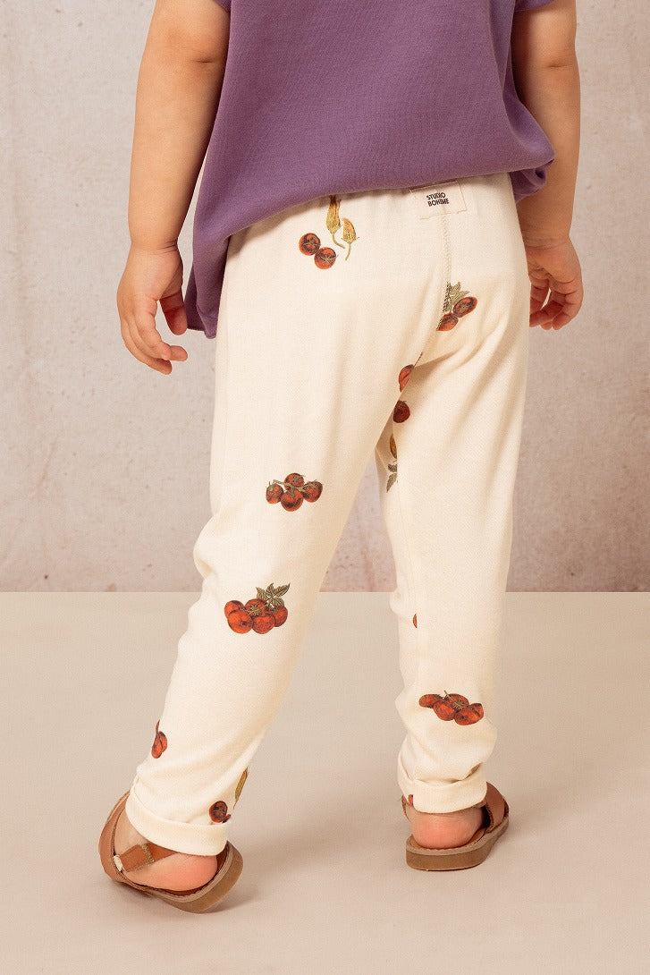 【STUDIO BOHEME】LEGGINGS ROM POM ECRU TOMATO レギンス 12m,18m,24m  | Coucoubebe/ククベベ