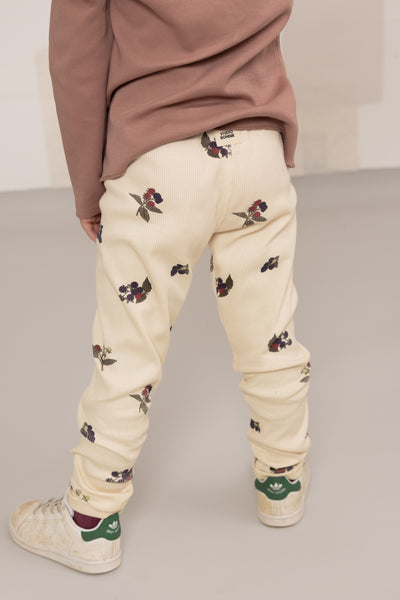 【STUDIO BOHEME】【9月上旬発送】ROM POM LEGGINGS ECRU/BLACKBERRIES レギンス 6m,12m,18m,24m,36m,4y（Sub Image-3） | Coucoubebe/ククベベ