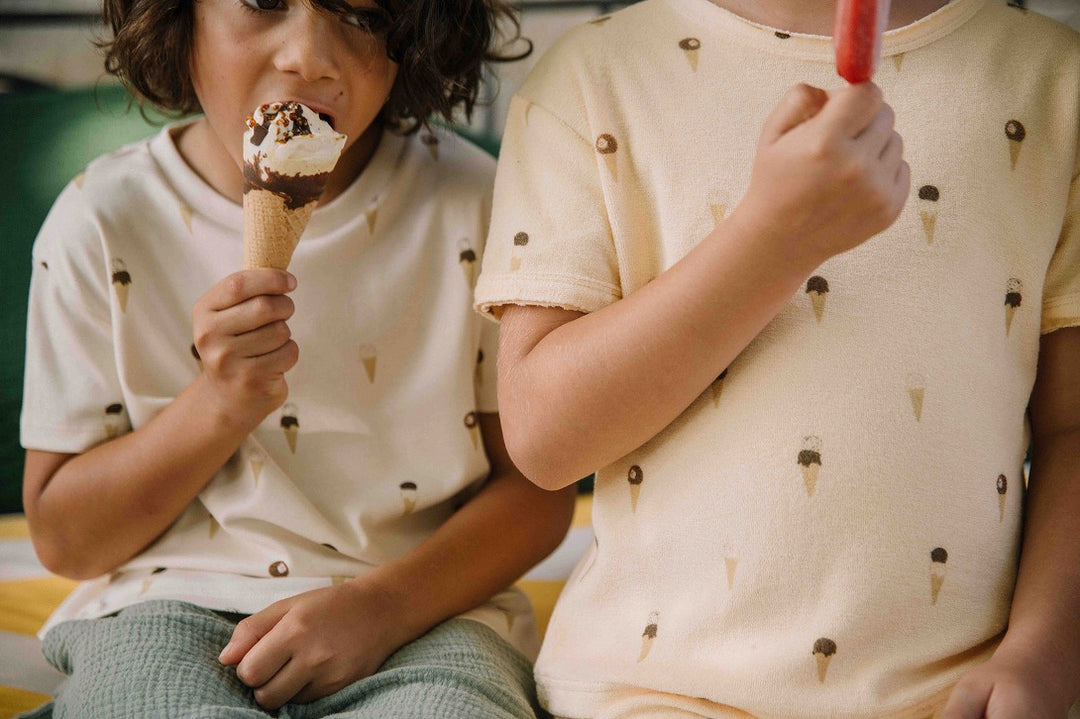STUDIO BOHEME】TSHIRT ESSENTIAL VANILLA ICECREAM Tシャツ 12m