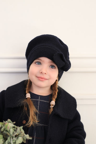 【1＋in the family】LISBETH beret dark-blue 帽子 T2,T3,T4（Sub Image-6） | Coucoubebe/ククベベ