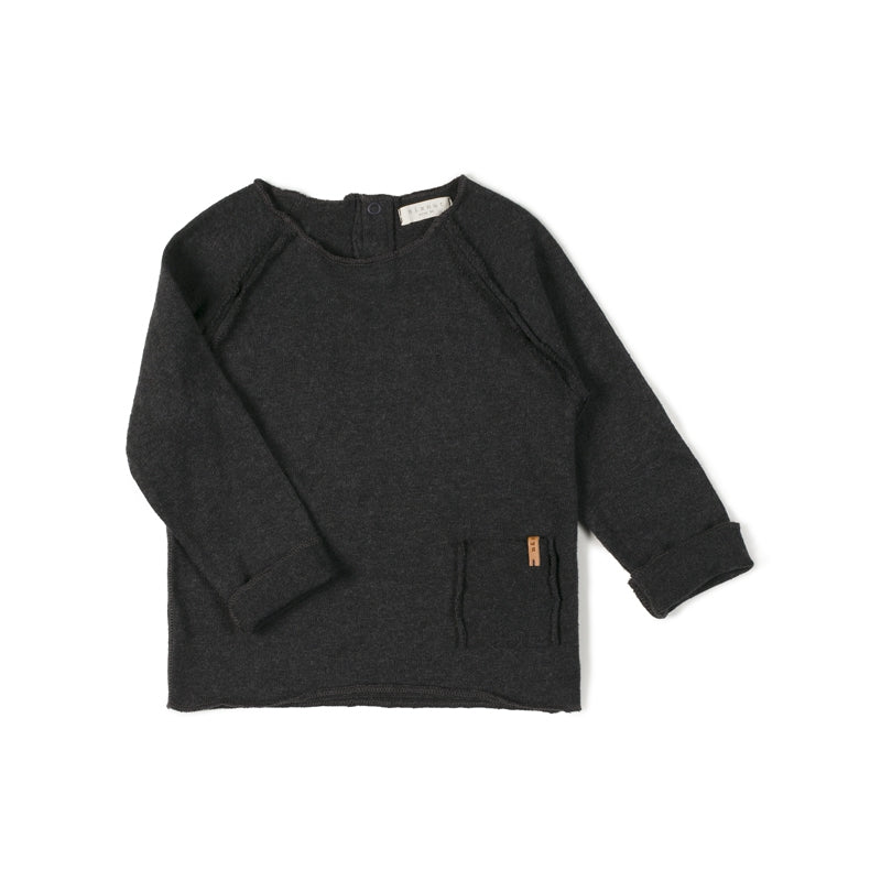 【nixnut】Pocket Shirt Antracite 長袖シャツ 80,86,92,98,104  | Coucoubebe/ククベベ