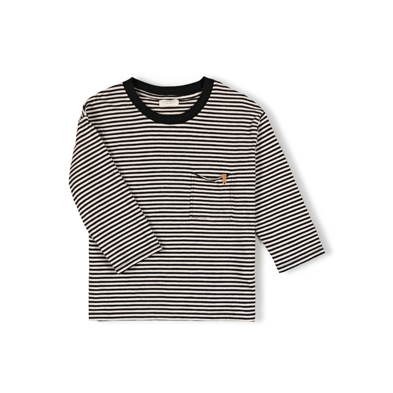 【nixnut】Drop Shirt Black Stripe 長袖シャツ 92,98,104,110  | Coucoubebe/ククベベ