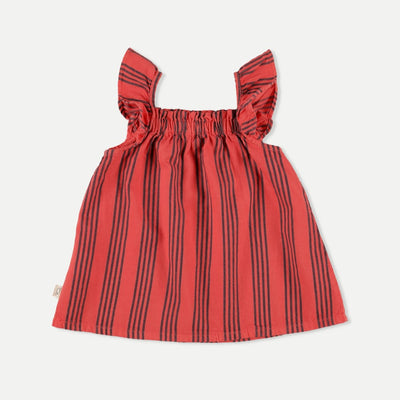 【my little cozmo】【30%OFF】Vintage stripes baby dress Pink Ruby ワンピース 12m,18m,24m（Sub Image-2） | Coucoubebe/ククベベ